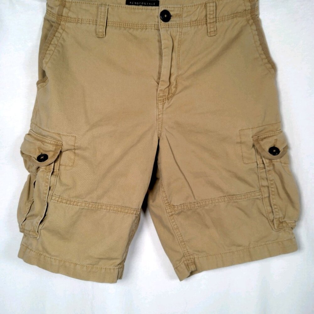 Aeropostale Cargo Shorts Men Size 30 Brown Cotton Classic - Picture 1 of 14